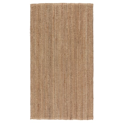 LOHALS natural jute rug, beige, rectangular, textured weave.
