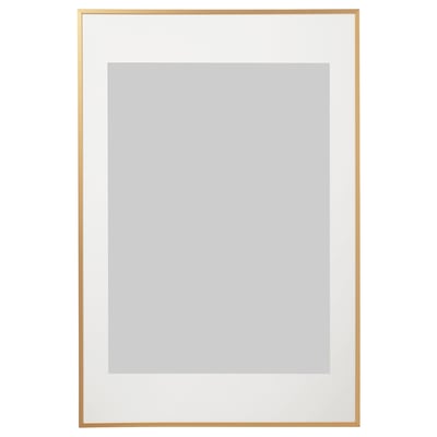 Gold-framed picture holder with clear front protection.