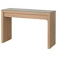 MALM desk, light oak, rectangular, 1-drawer, glass top.