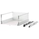 MAXIMERA drawer, white, steel & particleboard, rectangular, sleek design, with runners.