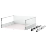 MAXIMERA drawer system, white, with metal runners, pull-out design.