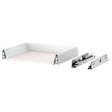 MAXIMERA white drawer with slides, fully extendable, soft-close mechanism, steel runners.