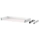 MAXIMERA white drawer with metal runners, fully extendable, with soft-close mechanism.