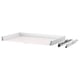 MAXIMERA white drawer with smooth runners, fully extendable, steel and particleboard, rectangular shape.