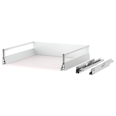 MAXIMERA drawer system: white, with runners and dampers, for smooth, full-extension slide and soft close.