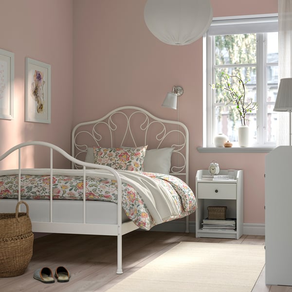 MELLGRUND Bed frame, off-white, Full
