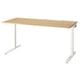 MITTZON desk: adjustable wooden desk with white legs, perfect for home office, cable management, height adjustment, and a 10-year guarantee.