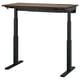 MITTZON sit-stand desk, wooden top, black legs, electric height adjustment.