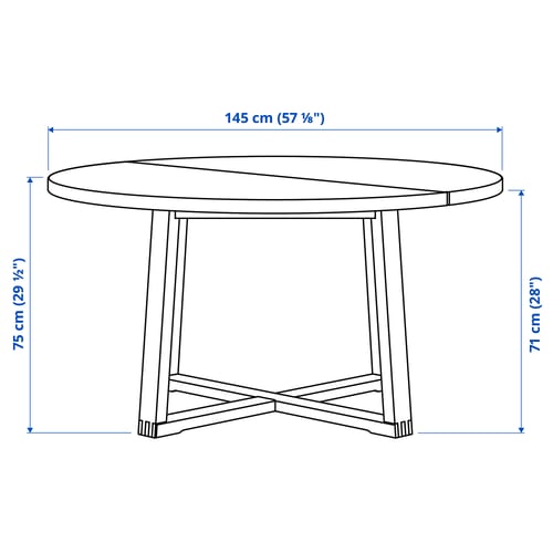 Illustration with measurements for the product: MÖRBYLÅNGA.