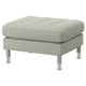 MORABO footstool, light grey, tufted design, chrome legs.
