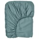 NATTJASMIN: teal, rectangular bedsheet, smooth fabric, elastic edges.