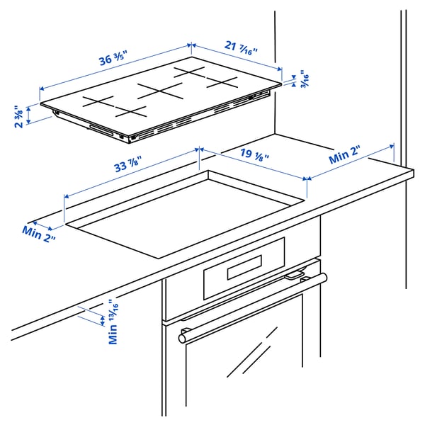 Illustration with measurements for the product: NEDERSTA.