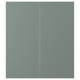 NICKEBO grey-green cabinet panels, sleek matte surfaces, rectangular shape.