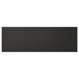 Black rectangular furniture panel, part of NICKEBO series, with sleek, modern design, textured surface, and recycled materials.