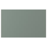 Grey-green NICKEBO cabinet front, smooth matt finish, particleboard with durable foil and plastic edging.