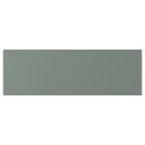 NICKEBO drawer in grey-green with sleek, rectangular design and smooth, matte surface made of durable, eco-friendly foil.