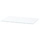 A rectangular glass table top named NORDLI. It is clear and made of tempered glass.