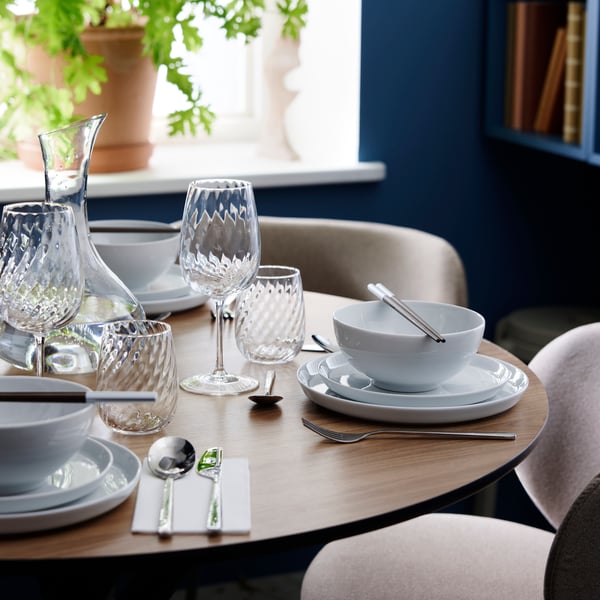 NORRMJÖLE Table, oak effect/black, 41 3/8 "