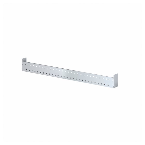 NYTTIG metal shelf, silver, rectangular, perforated design.