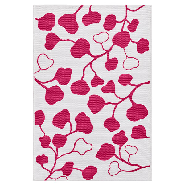 PERSIKOTRÄD Rug, flatwoven, pink/leaf pattern, 2 ' 0 "x2 ' 11 "