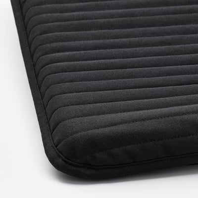POÄNG Footstool cushion, Knisa black, 21 5/8x23 1/4 "