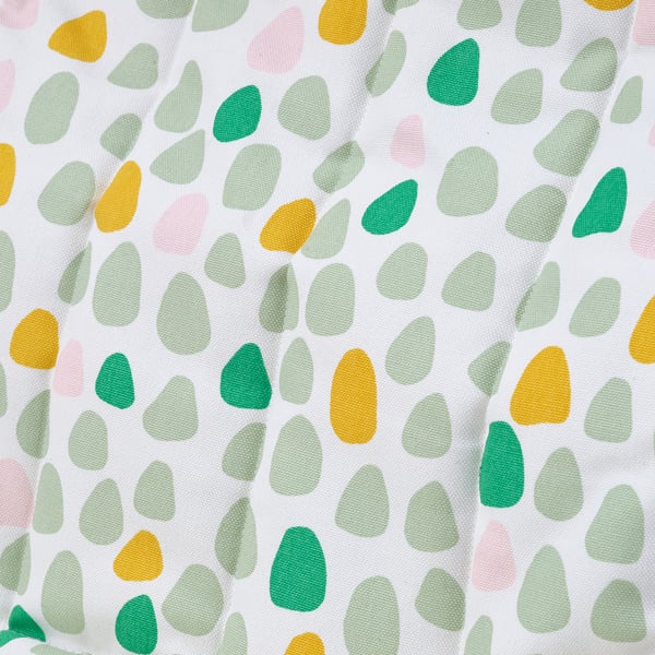 Fantastic printed fabric with assorted shapes in pastel shades. Soft, durable, and vibrant design, perfect for kids decor.