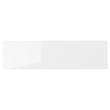 RINGHULT white glossy kitchen drawer front, sleek rectangular design with durable, easy-clean surface.