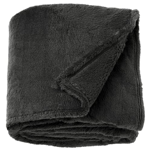 ROSTLÖNN Throw, anthracite, 59x79 "
