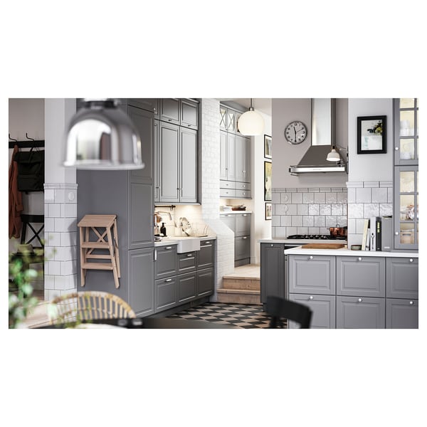 SÄLJAN Countertop, white/light gray stone effect/laminate, 98x1 1/2 "