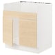 White & wood ikea SEKTION kitchen cabinet.