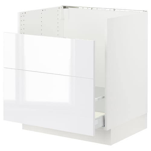 SEKTION white cabinet, modern, glossy. Sturdy, fiberboard, sleek rectangular design with clean lines.