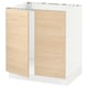 SEKTION kitchen cabinet, light ash wood, modern design, light wood colour, sleek front, square shape, minimalist style.