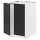 SEKTION kitchen cabinet, white with black doors, modern design.