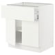 Ikea SEKTION white kitchen cabinet, minimalist design with adjustable shelves.