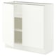 SEKTION Base cabinet with shelves/2 doors, white/Aspudden matt white, 36x15x30 "