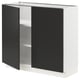 SEKTION black cabinet, modern kitchen storage with adjustable shelves.