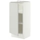 SEKTION Base cabinet with shelves, white/Aspudden light gray, 15x15x30 "