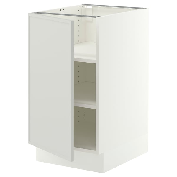 SEKTION Base cabinet with shelves, white/Aspudden light gray, 18x24x30 "