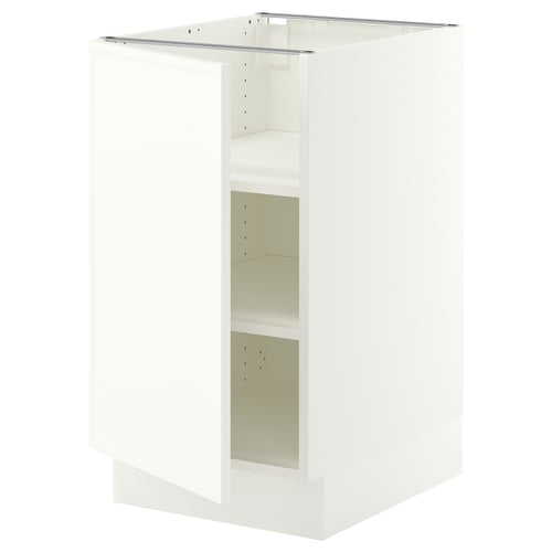 SEKTION Base cabinet with shelves, white/Aspudden matt white, 18x24x30 "