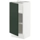 SEKTION kitchen cabinet - green havstorp fronts, white frame, adjustable shelves, snap-on hinges.