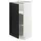 SEKTION kitchen cabinet, white and black, rectangular, modern design with one adjustable shelf.