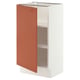 SEKTION Base cabinet with shelves, white/Terrsjö red-brown wave pattern, 18x15x30 "