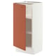 SEKTION Base cabinet with shelves, white/Terrsjö red-brown wave pattern, 15x15x30 "