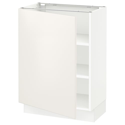 SEKTION white kitchen cabinet, sleek modern design, adjustable shelves, high gloss finish.