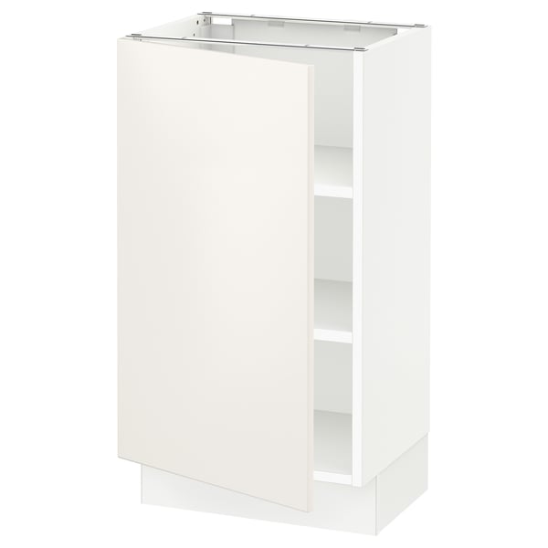 SEKTION: white kitchen cabinet, rectangular, modern design with smooth lines.