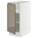 SEKTION white cabinet with dark grey-brown door, sleek design.