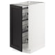SEKTION kitchen cabinet with black door, wire shelves. Modern, functional design.