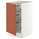 SEKTION Base cabinet with wire baskets, white/Terrsjö red-brown wave pattern, 18x24x30 "