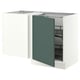 SEKTION Corner base cab w pull-out fitting, white/Aspudden dark gray-green, 50x24x30 "