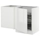 A white SEKTION kitchen cabinet with a pull-out carousel for better storage access.